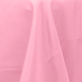 120 Pink Seamless Premium Polyester Round Tablecloth - 220GSM for 5 Foot Table With Floor#whtbkgd