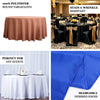 132inch Beige Seamless Premium Polyester Round Tablecloth - 200GSM