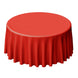 120" Red Polyester Round Tablecloth