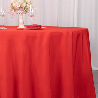 Uncompromising Quality and Style: The Red Premium Polyester Round Tablecloth
