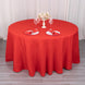 120inch Red 200 GSM Seamless Premium Polyester Round Tablecloth