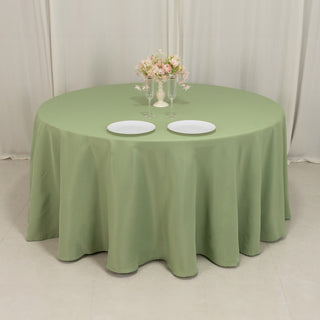 <h3 style="margin-left:0px;"><strong>Premium Seamless Sage Green Polyester Round Tablecloth</strong>