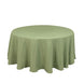 120" Sage Green Seamless Premium Polyester Round Tablecloth - 220GSM for 5 Foot Table