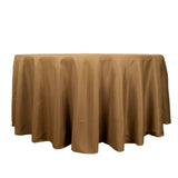 Brown tablecloth with elegant draping