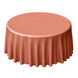 Terracotta (Rust) Seamless Polyester Round Tablecloth - 120inch