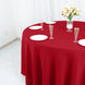 120inch Wine Seamless Polyester Round Tablecloth
