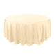 132inch Beige Seamless Polyester Round Tablecloth