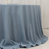 132 Dusty Blue Seamless Premium Polyester Round Tablecloth - 220GSM for 6 Foot