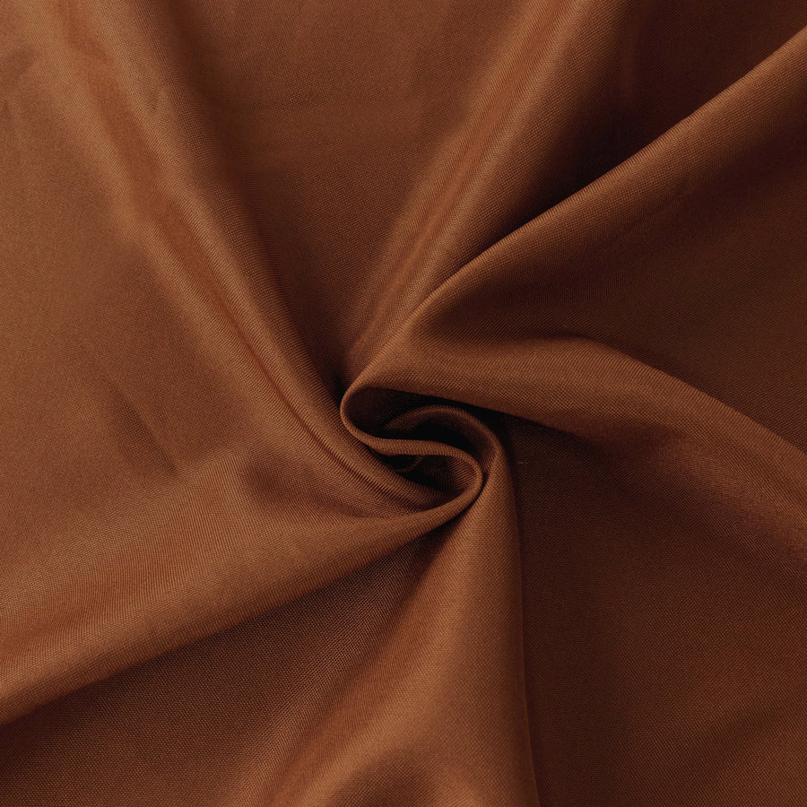 132inch Cinnamon Brown Seamless Polyester Round Tablecloth#whtbkgd