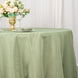 132inch Eucalyptus Sage Green 200 GSM Seamless Premium Polyester Round Tablecloth