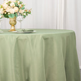 Experience Elegance and Durability with the Dusty Sage Green Polyester Round Tablecloth