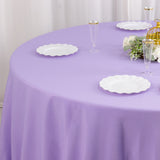 Lavender Lilac Seamless Premium Polyester Round Tablecloth - 220GSM for 6 Foot Table