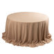 132 Nude Seamless Premium Polyester Round Tablecloth - 220GSM for 6 Foot Table