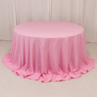 <h3 style="margin-left:0px;"><strong>Elegant Pink Premium Polyester Round Tablecloth</strong>