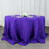 132inch Purple 200 GSM Seamless Premium Polyester Round Tablecloth