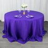 132inch Purple 200 GSM Seamless Premium Polyester Round Tablecloth