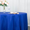 132" Royal Blue Seamless Premium Polyester Round Tablecloth - 200GSM