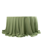 Sage Green Seamless Premium Polyester Round Tablecloth - 220GSM for 6 Foot Table