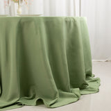 Sage Green Seamless Premium Polyester Round Tablecloth - 220GSM for 6 Foot Table