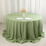 Sage Green Seamless Premium Polyester Round Tablecloth - 220GSM for 6 Foot Table