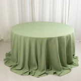 Sage Green Seamless Premium Polyester Round Tablecloth - 220GSM for 6 Foot Table