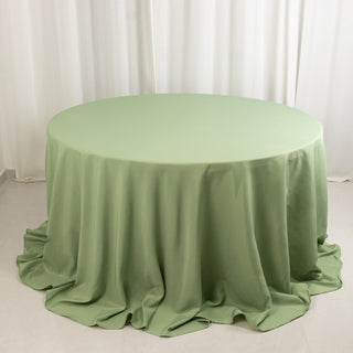 <h3 style="margin-left:0px;"><strong>Elegant Sage Green Premium Polyester Round Tablecloth</strong>