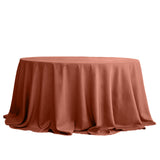 Terracotta (Rust) Seamless Polyester Round Tablecloth - 132inch