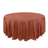 Terracotta (Rust) Seamless Polyester Round Tablecloth - 132inch