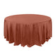 Terracotta (Rust) Seamless Polyester Round Tablecloth - 132inch