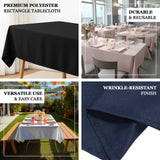 Polyester 50"x120" Rectangle Tablecloth - Wrinkle-Resistant Table Cover