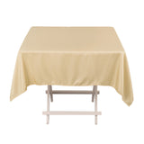 54\"x54\" Beige Premium Polyester Square Tablecloth - 220GSM