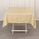 54\"x54\" Beige Premium Polyester Square Tablecloth - 220GSM