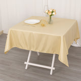 54\"x54\" Beige Premium Polyester Square Tablecloth - 220GSM