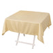 54\"x54\" Beige Premium Polyester Square Tablecloth - 220GSM