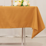 54x54inch Gold Seamless Premium Polyester Square Tablecloth - 220GSM