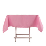 54x54inch Pink Seamless Premium Polyester Square Tablecloth - 220GSM