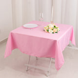 54x54inch Pink Seamless Premium Polyester Square Tablecloth - 220GSM