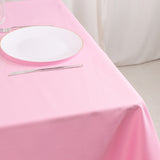 54x54inch Pink Seamless Premium Polyester Square Tablecloth - 220GSM