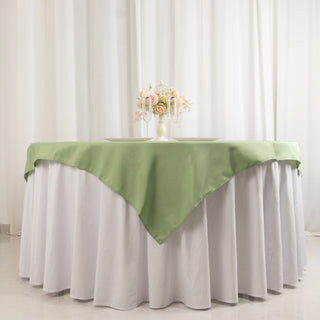 <span style="background-color:transparent;color:#111111;">Seamless Sage Green Premium Polyester Square Table Overlay</span>