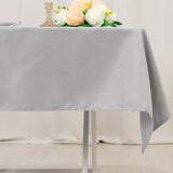 54x54inch Silver Seamless Premium Polyester Square Tablecloth - 220GSM