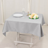 54x54inch Silver Seamless Premium Polyester Square Tablecloth - 220GSM