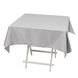 54x54inch Silver Seamless Premium Polyester Square Tablecloth - 220GSM