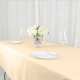 54x96Inch Beige Polyester Linen Rectangle Tablecloth