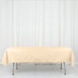 54x96Inch Beige Polyester Linen Rectangle Tablecloth