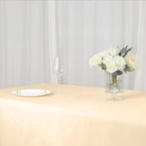 54x96Inch Beige Polyester Linen Rectangle Tablecloth