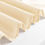 54x96Inch Beige Polyester Linen Rectangle Tablecloth