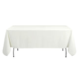 54"x96" Ivory Premium Polyester Rectangular Tablecloth - 220GSM