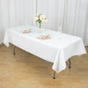 54x96inch White 200 GSM Seamless Premium Polyester Rectangle Tablecloth