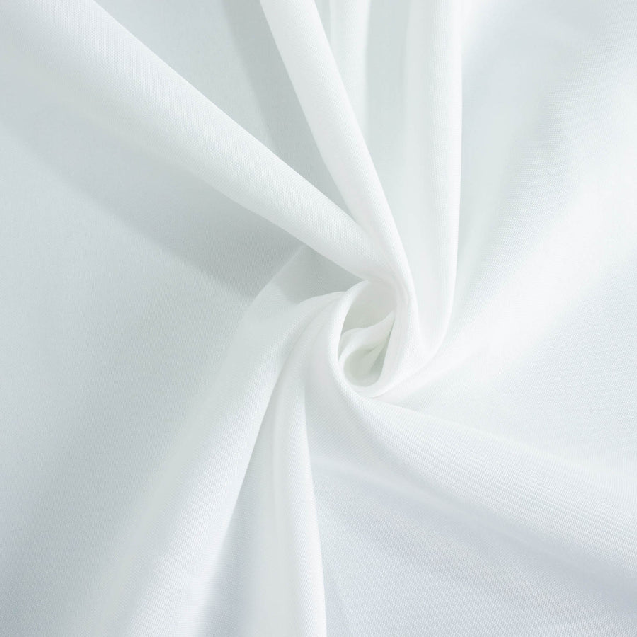 54x96inch White 200 GSM Seamless Premium Polyester Rectangle Tablecloth#whtbkgd