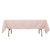 60x102inch Blush Rose Gold 200 GSM Seamless Premium Polyester Rectangular Tablecloth